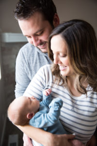 parents with newborn in-home photography