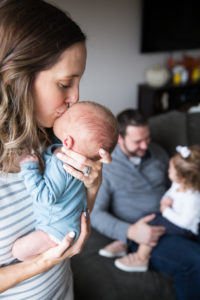 family with newborn in-home photography